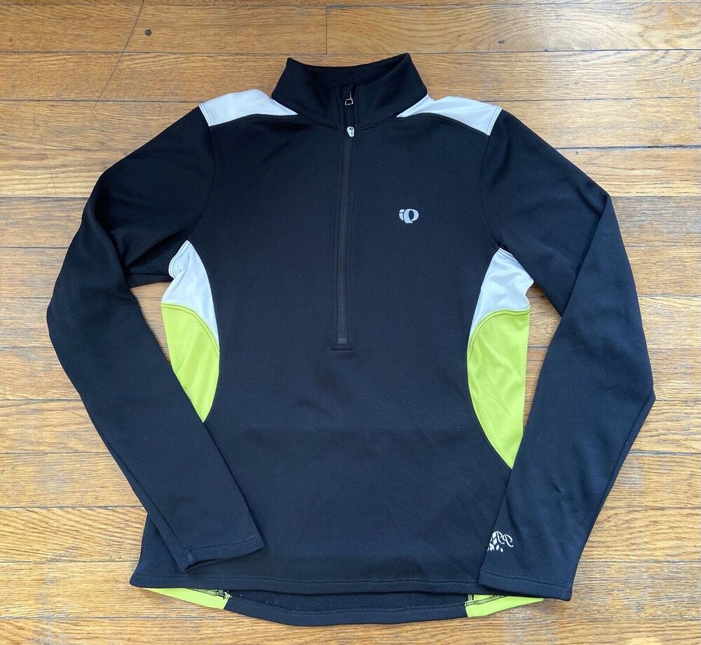 PEARL IZUMI Select Black Long Sleeve 1/2 Zip Cycling Jersey Womens sz M